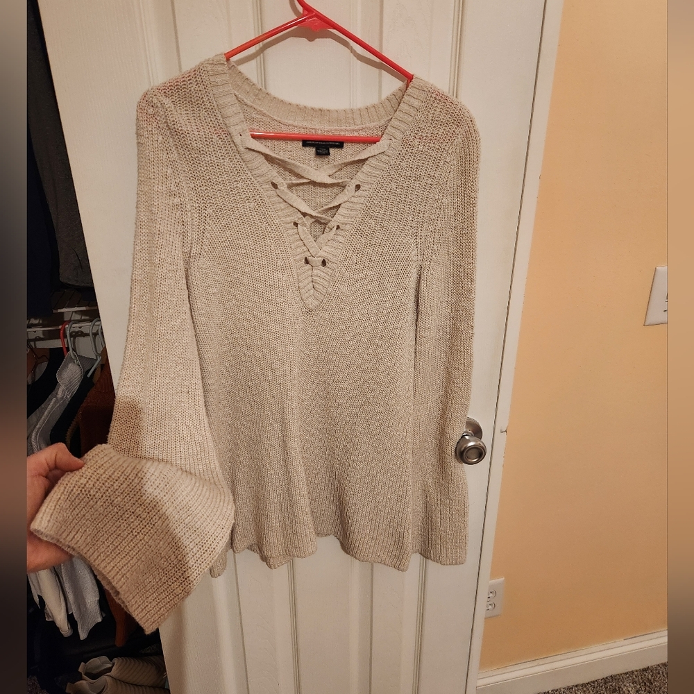 Women's American Eagle Bell Sleeve Sweater.